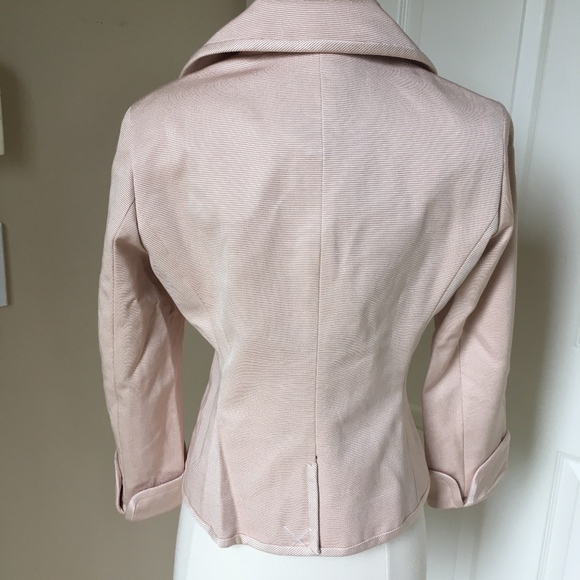 Talbots 6 jacket light pink peacoat cotton silk - Picture 8 of 8